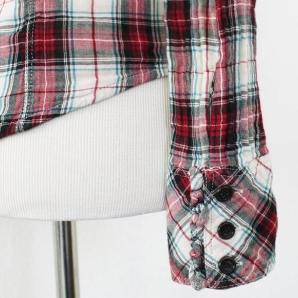 Vintage GAP Country Cowgirl Women's 100% Cotton Cottagecore Ruffled Plaid - Picture 8 of 16